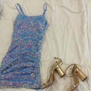 Blue party dress
